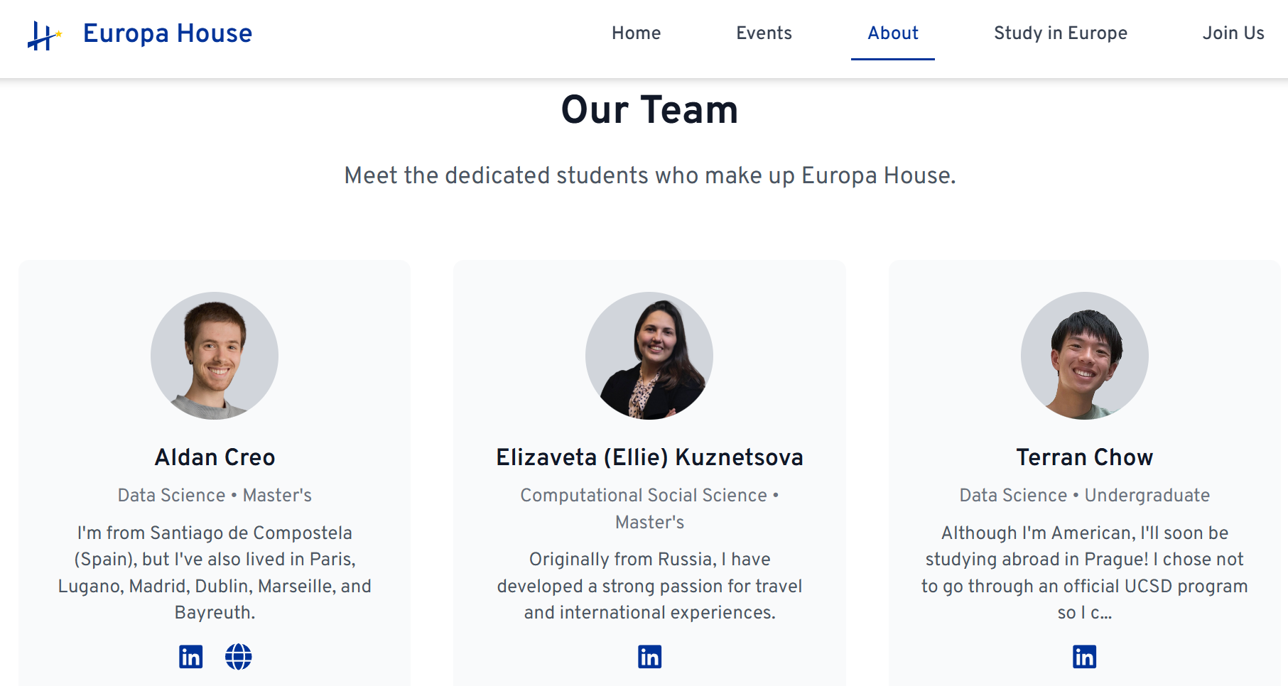 UC San Diego Europa House team